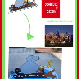 Max dog Grinch Lawn Display with Sleigh Instant Download pattern to do it yourself