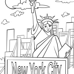 New York City Coloring Page free click and print