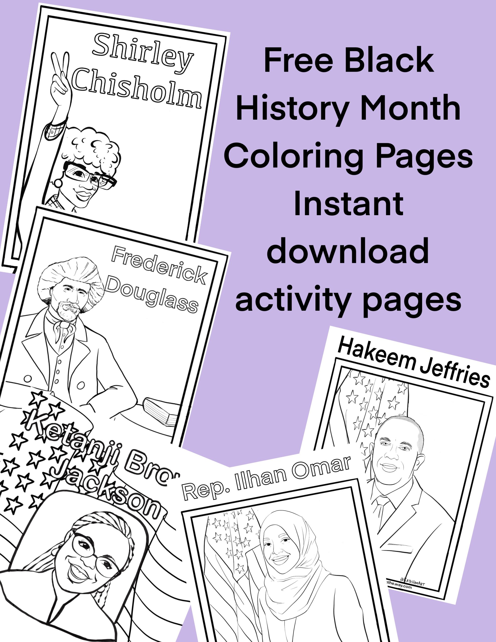 free primary black history coloring pages