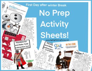 no prep winter break activity pages instant download free for teachers 