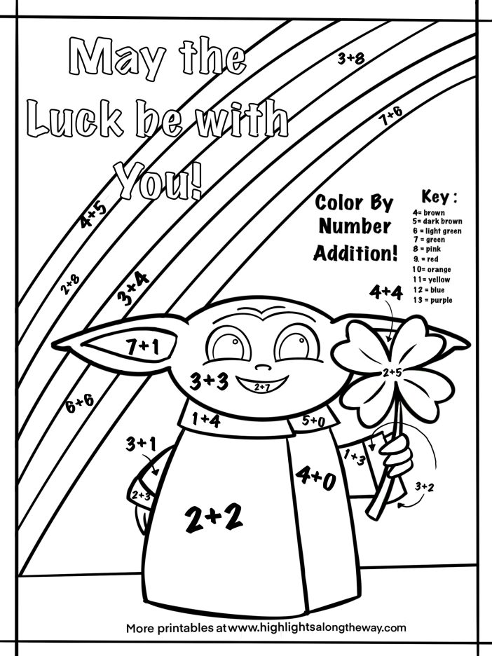 St Patrick's Day free color by number free instant download 