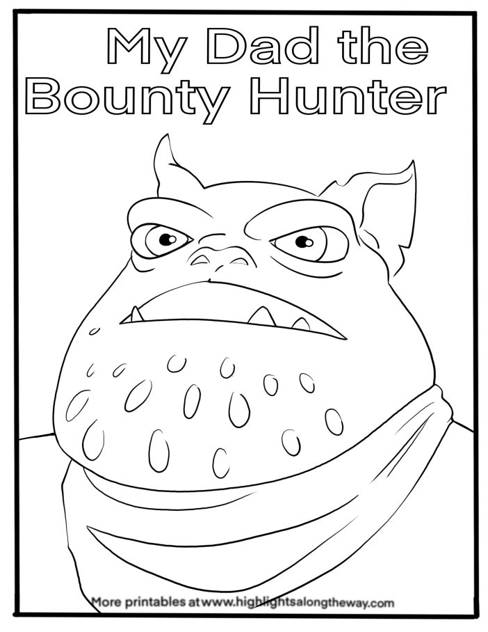 Bog Dog Alien Coloring Page My Dad the Bountry HUnter outer space cartoon