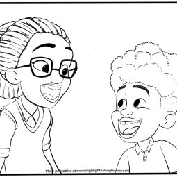 lisa and sean my dad the bounty hunter coloring page