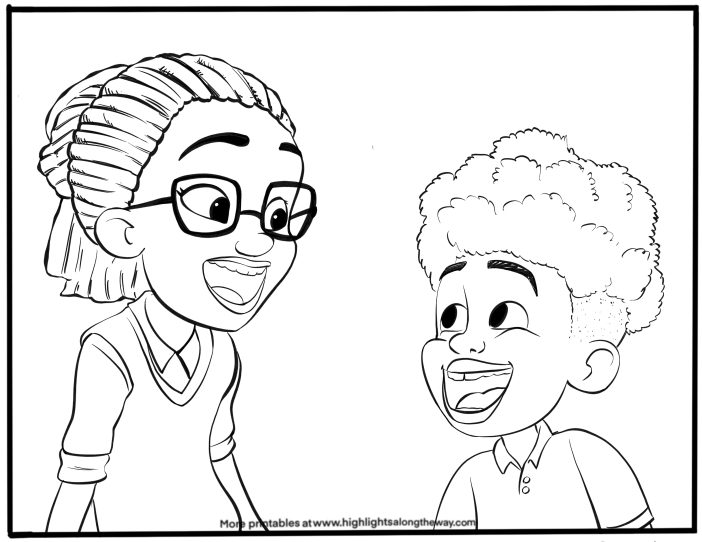 lisa and sean my dad the bounty hunter coloring page