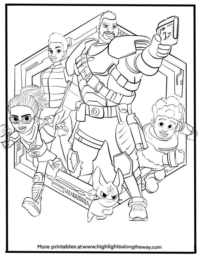 Instant download coloring pages by dad the bounty hunter