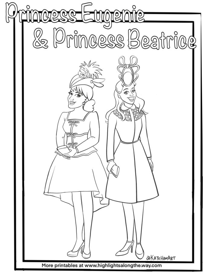 princess of great britian england coloring page