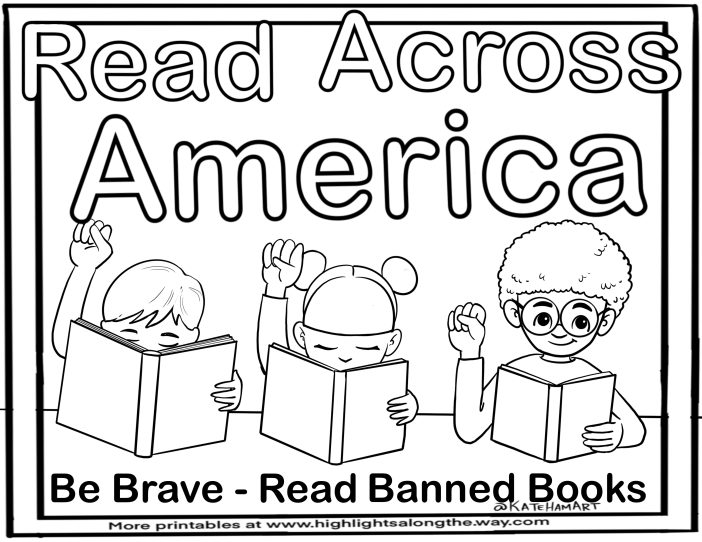 Read Across America Coloring Sheet read banned books