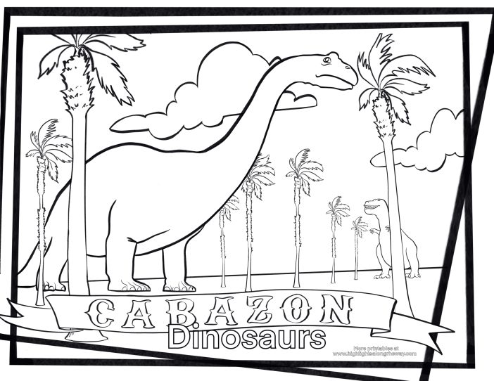 Cabazon Dinosaurs California coloring page activity sheet instant download 