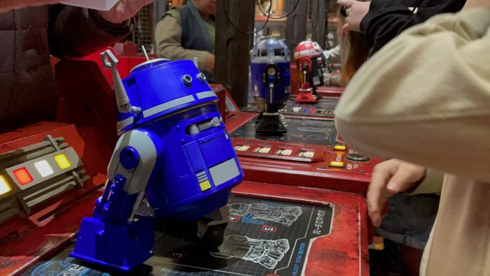 Playing with the droid from Droid Depot