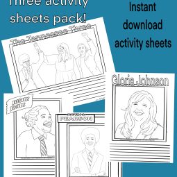 Tennessee Three Activity Pack instant download coloring page