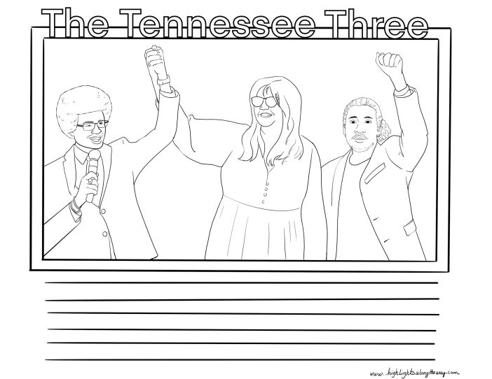 Tennessee Three coloring pages for school teachers free 