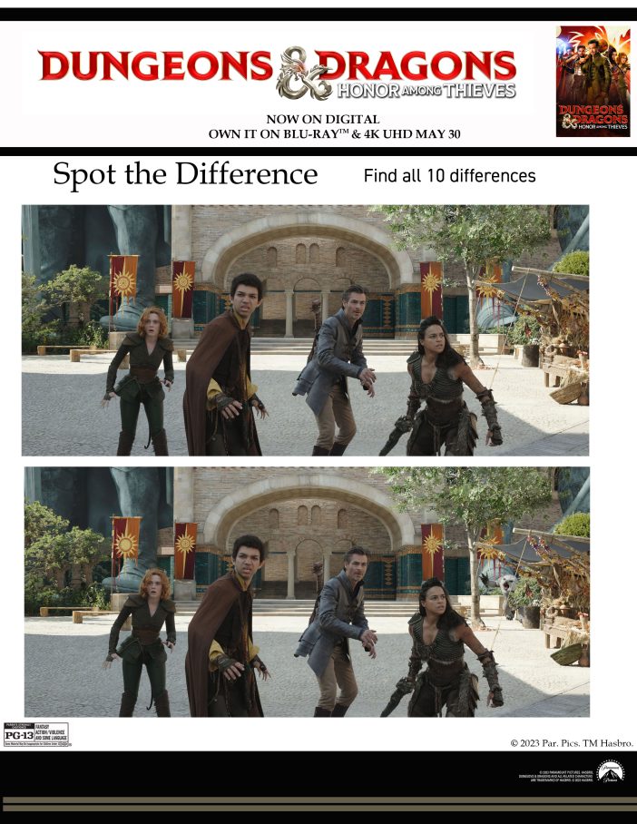 Dungeons and dragons movie spot the difference