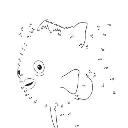 Flounder Little Mermaid dot to dot instant download printable