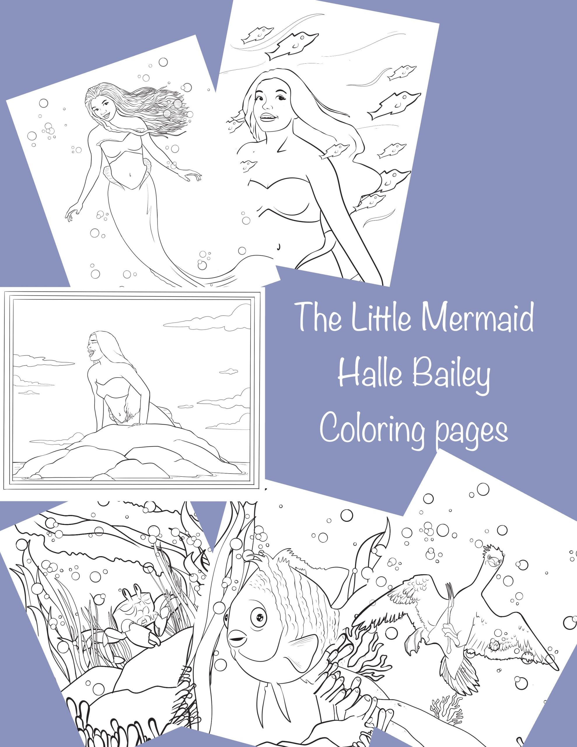 little mermaid scuttle coloring pages