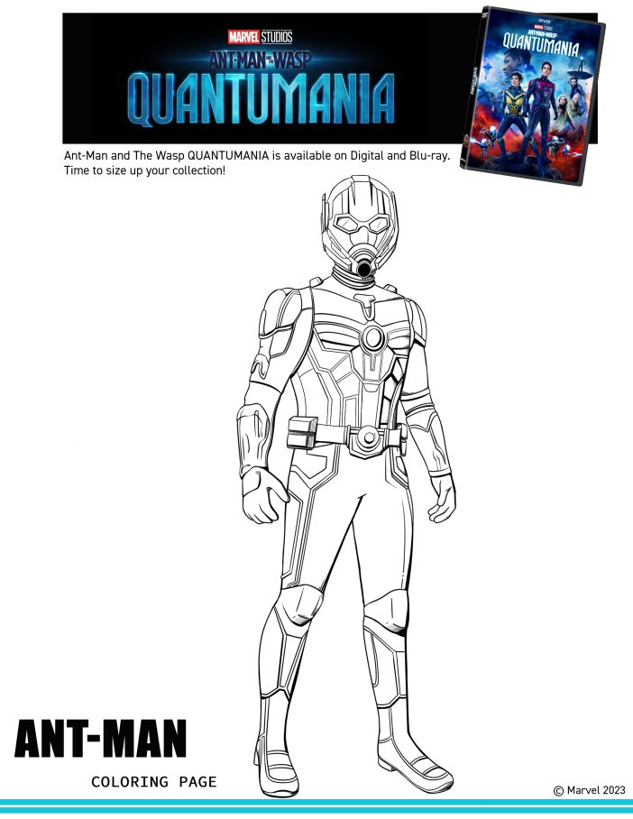 Ant-Man quantumania coloring page paul rudd download marvel