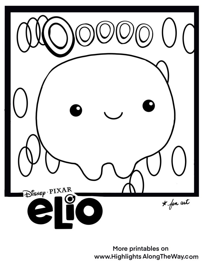Elio coloring page Oooo instant click and print download