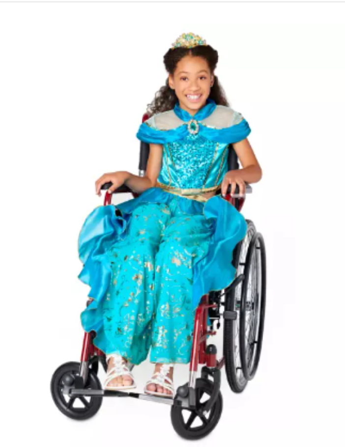 princess costume with dialysis pouch