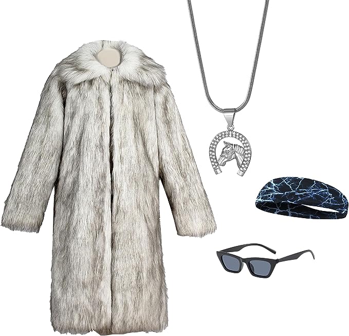 Kens fur coat and horse necklace costume