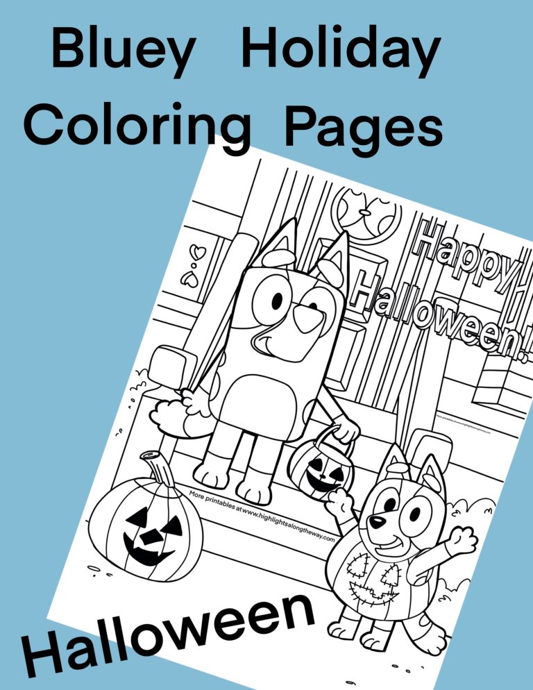 Bluey Halloween Coloring Page