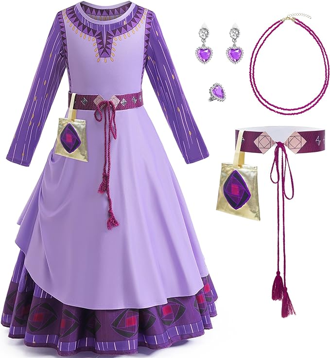 Asha Wish Princess Purple dress and accessories costume