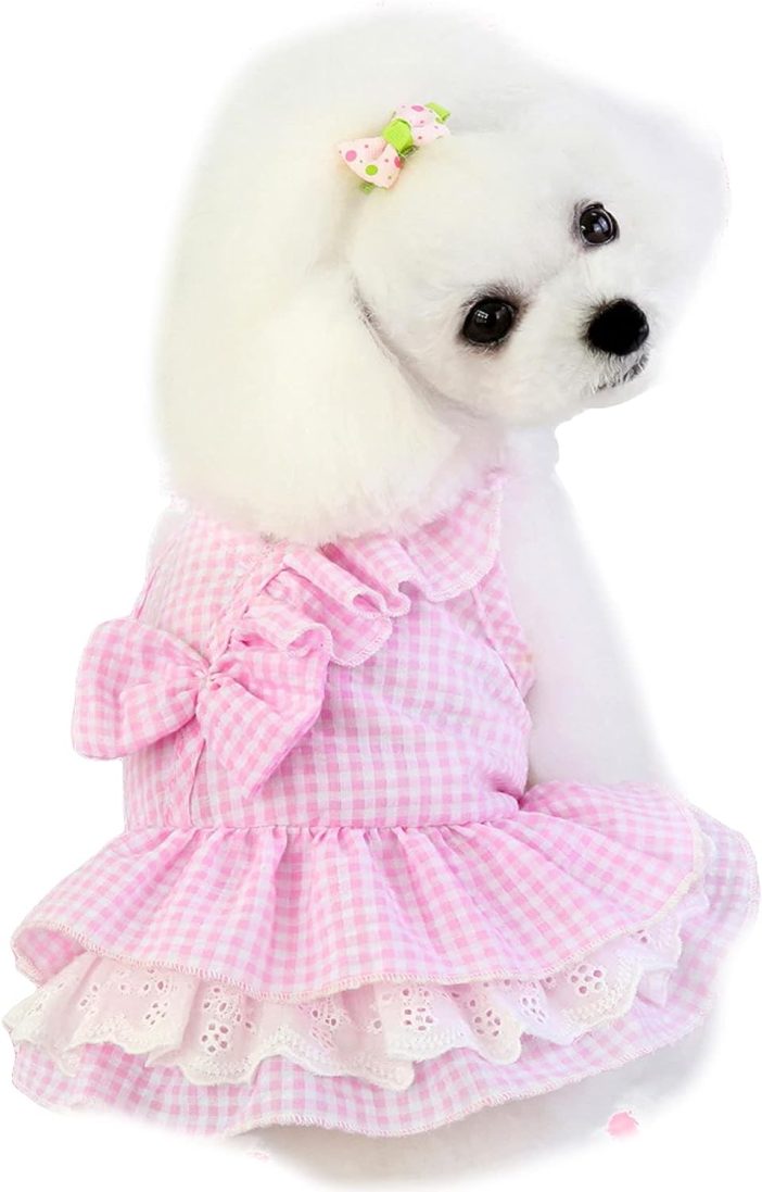 Dog Barbie dress pink gingham halloween costume