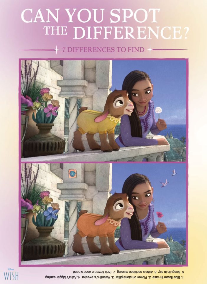 spot the difference asha and valentino printable activity sheet