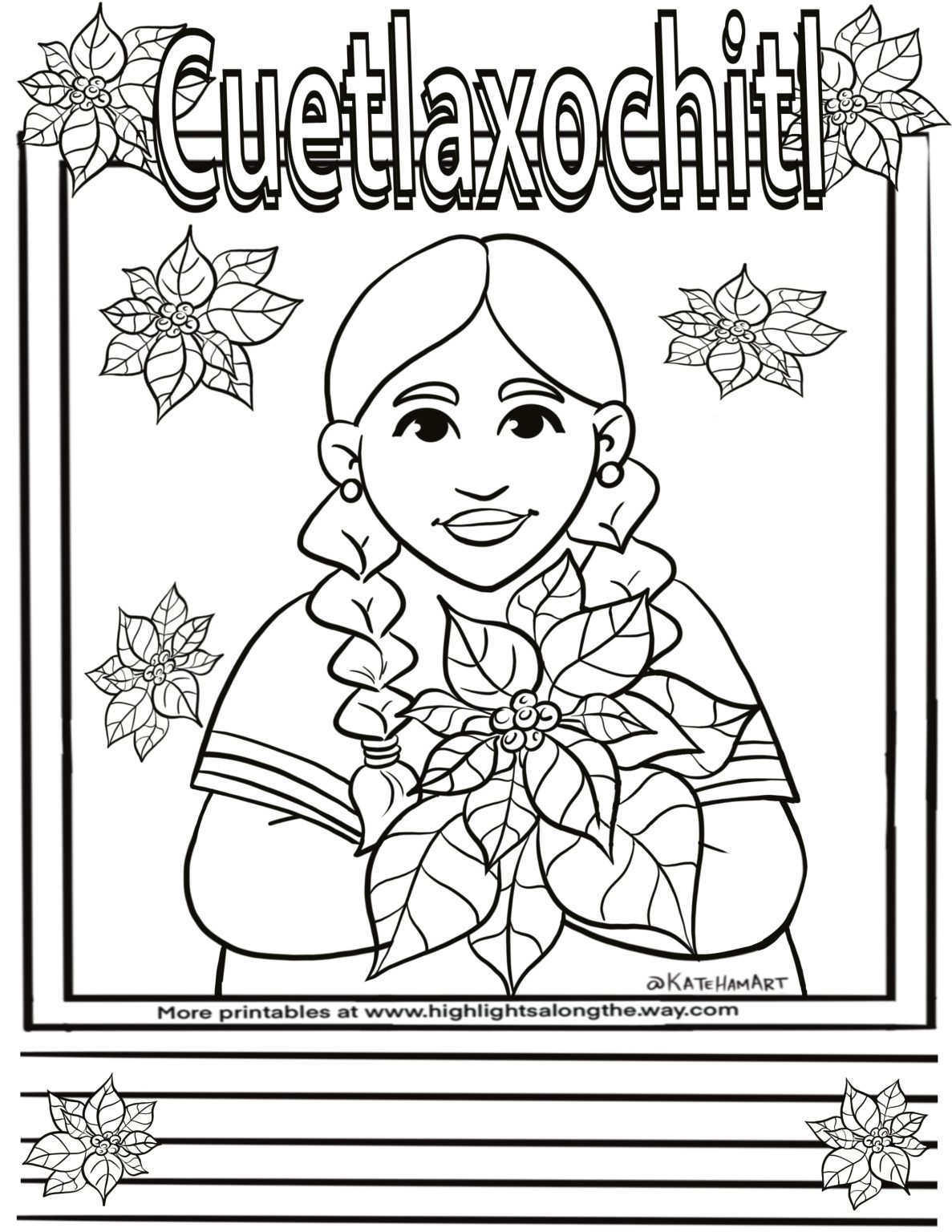 Cuetlaxochitl Flower Coloring Page pin-en-quick-saves-tatuajes-nativos-nativos