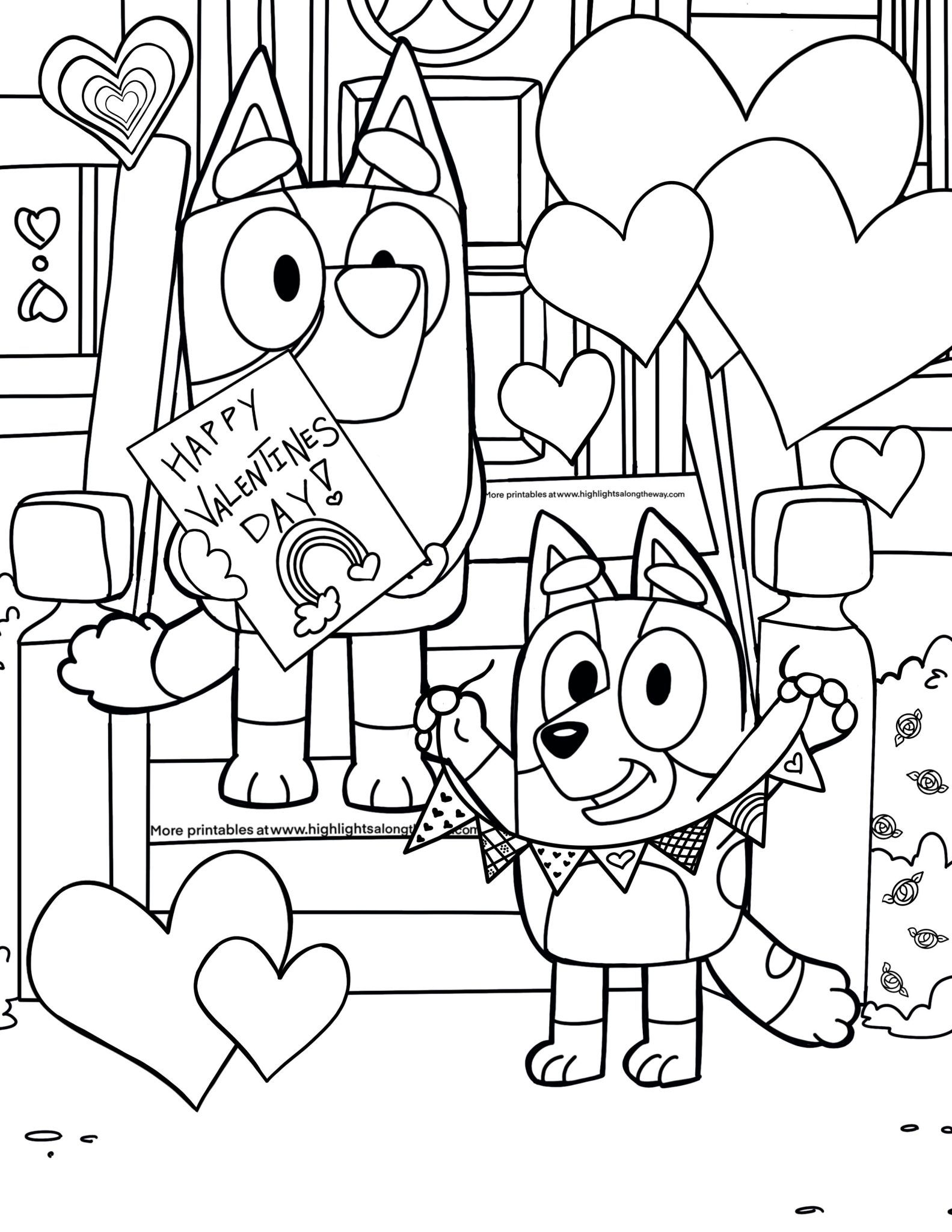 Bluey Hanukkah Coloring Pages