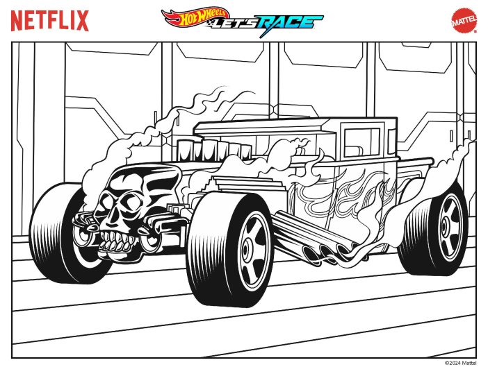 hot wheels hot rod coloring page