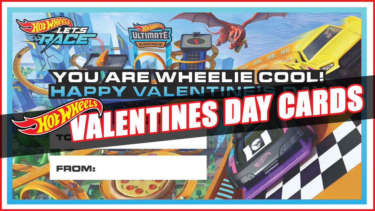 Hot Wheels Valentine's Day Cards
