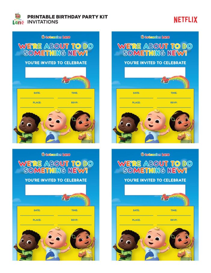 CoComelon Lane Birthday Party invitations