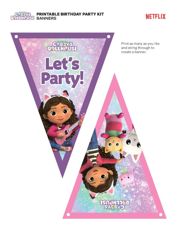 Gabbys Dollhouse Birthday Party Banners