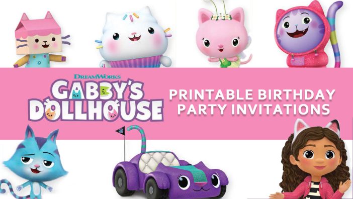 Gabbys Dollhouse Birthday Party invitations