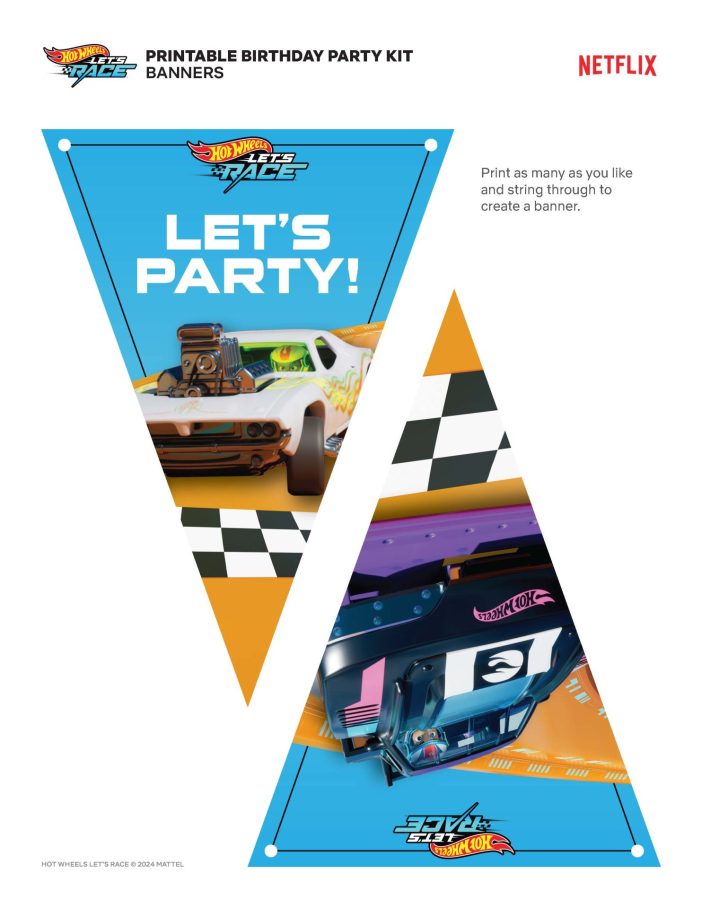 Hot Wheels Birthday Party printable banner