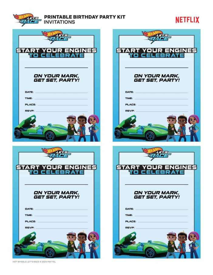 Hot Wheels Birthday Party Invitations and cupcake toppers!