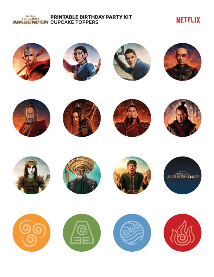The Last Airbender Birthday Party cupcake topper