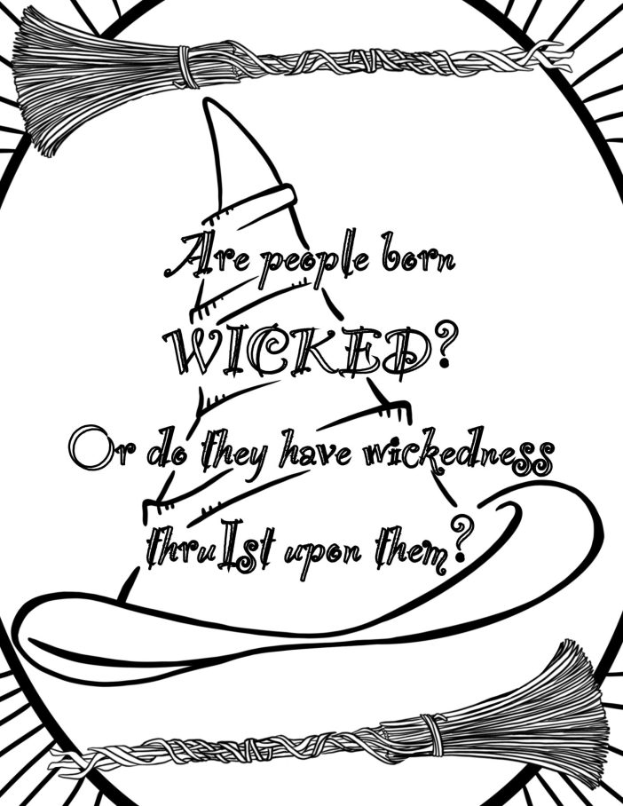 Wicked quote coloring page instant download
