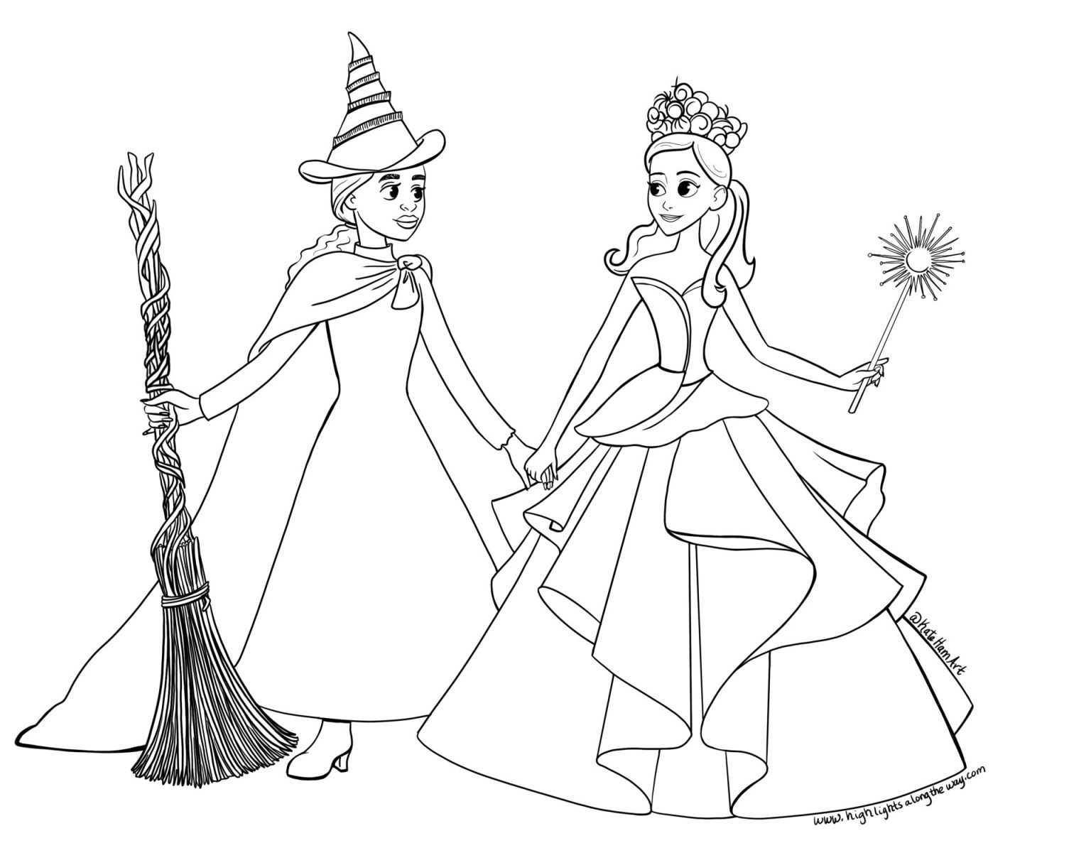 Wicked Coloring Pages - Instant download and print