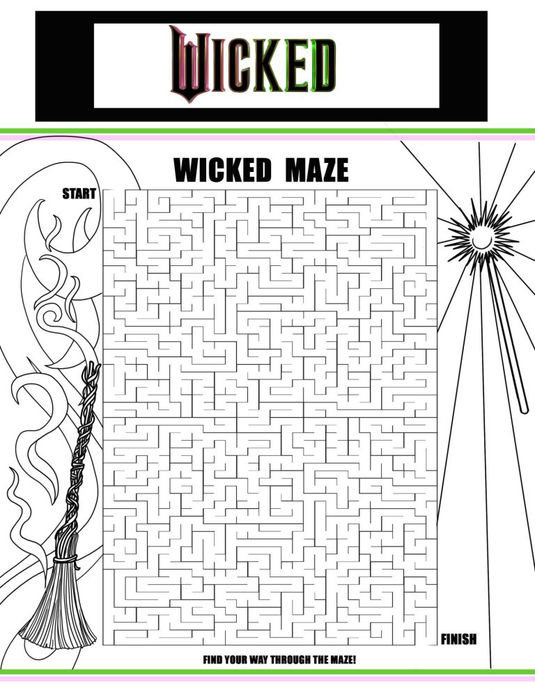 Wicked Movie Activity Sheets