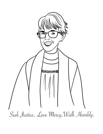 Bishop Budde coloring page - instant download activity sheet featuring Bishop Marianne budde