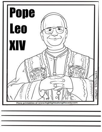Pope Leo XIV Coloring Page