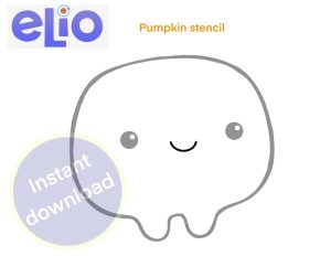 Elio Pumpkin stencil instant download