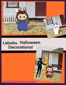 Labubu Halloween Decorations for outdoor displays