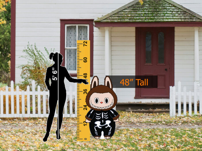 Labubu Labooboo Skeleton Lawn decoration for Halloween