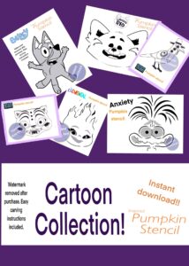 Cartoon Printable Pumpkin Stencil Collection