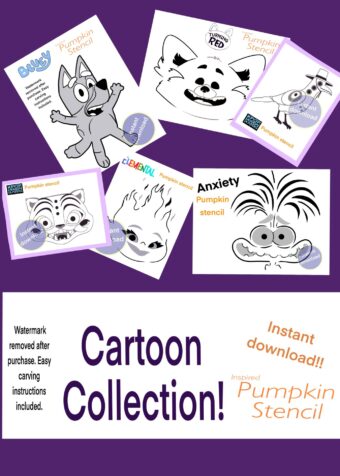 Cartoon Printable Pumpkin Stencil Collection