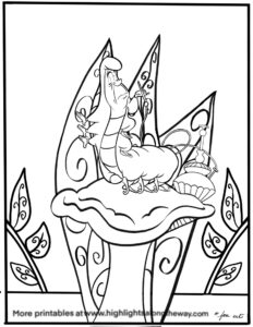 Caterpillar Coloring Page – Alice in Wonderland