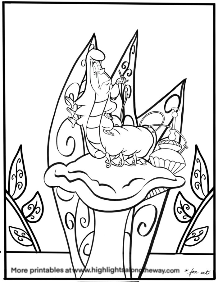 caterpillar coloring page