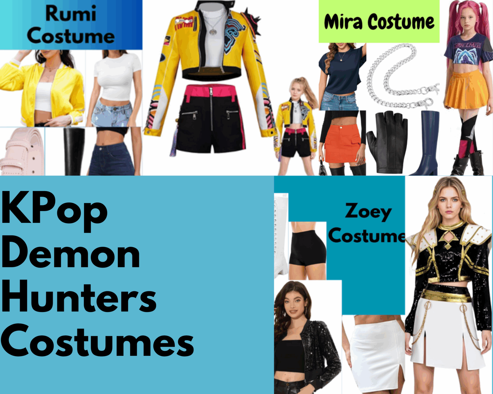 KPop demon hunters costumes