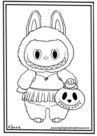 Halloween Labubu Coloring Pages